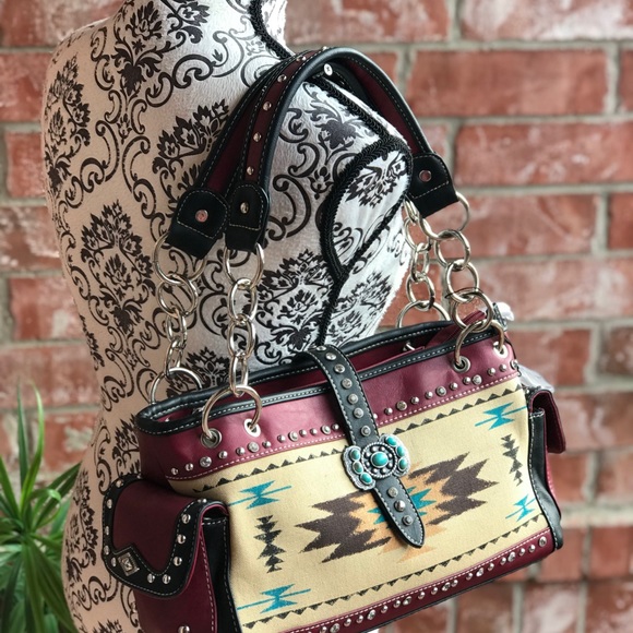 Montana west azetic collection chain handles bag - Picture 2 of 8